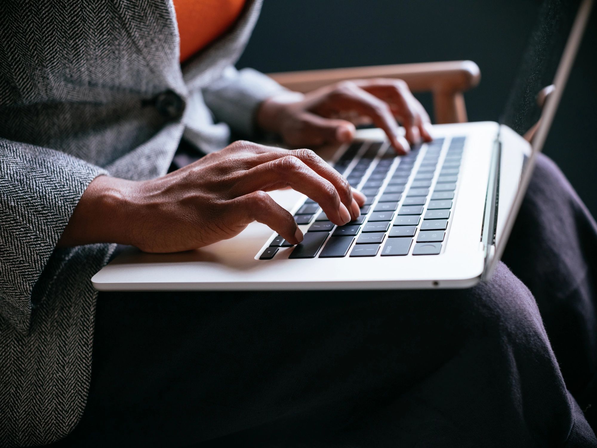 Developer working on web development project on a laptop